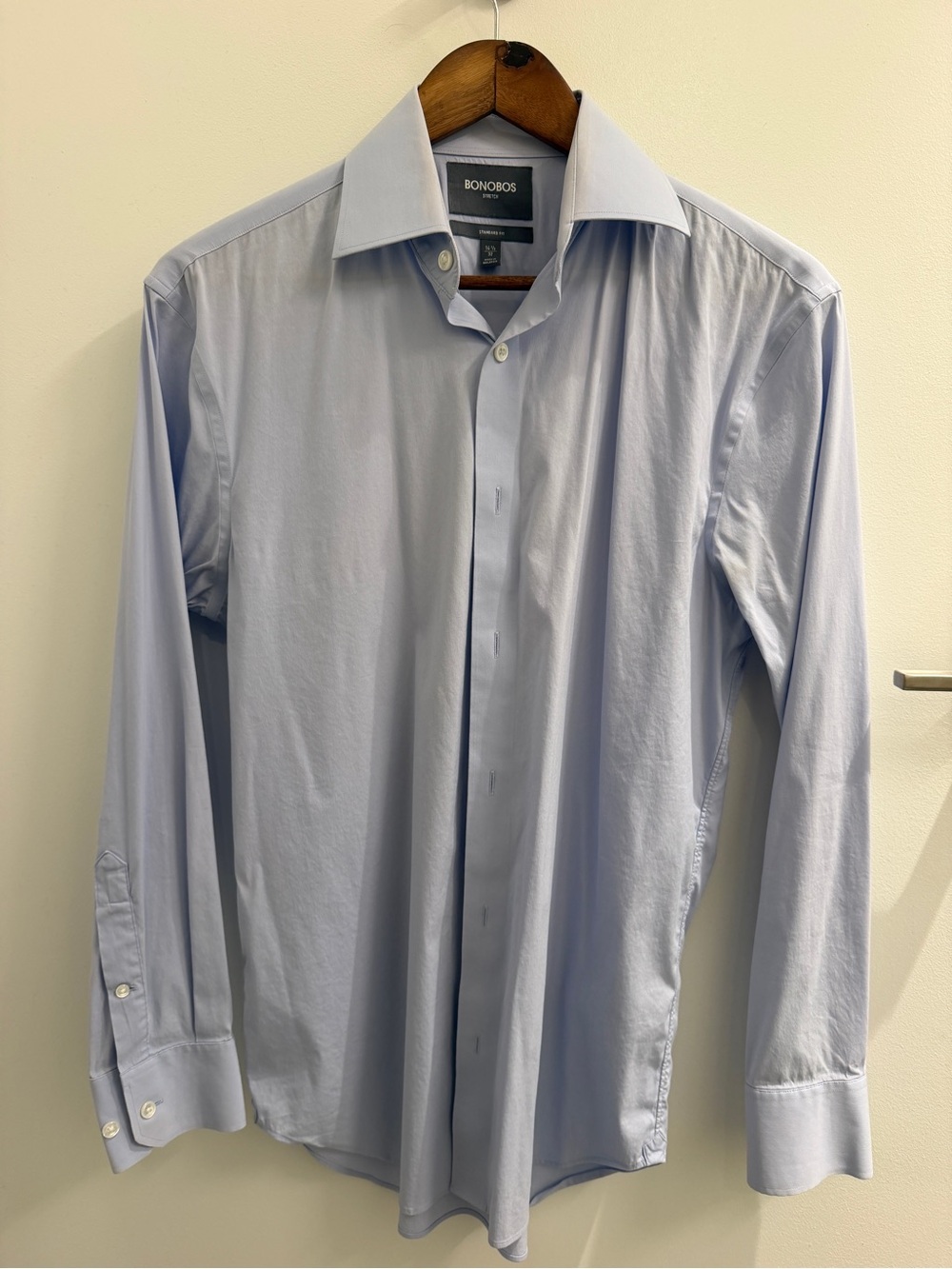 Bonobos Men's Pale Blue Spread Collar Dress Shirt